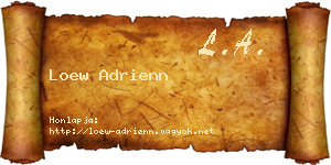 Loew Adrienn névjegykártya